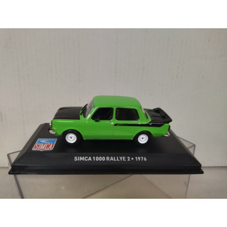 SIMCA 1000 RALLYE 2 1976 GREEN/BLACK BELLES SIMCA 1:43 ALTAYA IXO