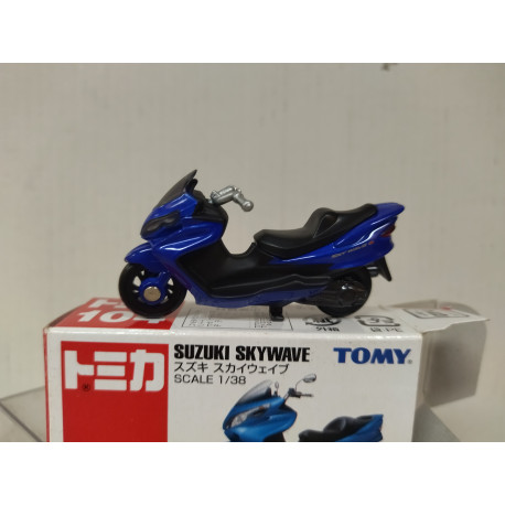 SUZUKI SKYWAVE BLUE MOTO/BIKE 1:38/apx 1:64 TOMICA 104