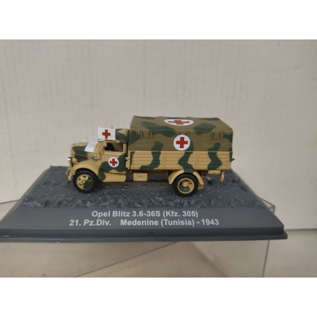 Sd.kfz.305 OPEL BLITZ 3.6-36S 1943 21 Pz Div TUNISIA 1:72 ALTAYA IXO