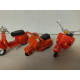 LOTE X 3 VESPA MOTO/BIKE 1:20 SMART TOYS DIECAST