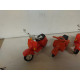 LOTE X 3 VESPA MOTO/BIKE 1:20 SMART TOYS DIECAST