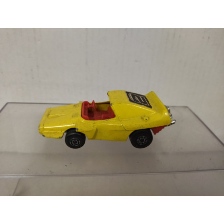 WOOSH-N PUSH YELLOW SUPERFAST 58 1:60/apx 1:64 MATCHBOX NO BOX