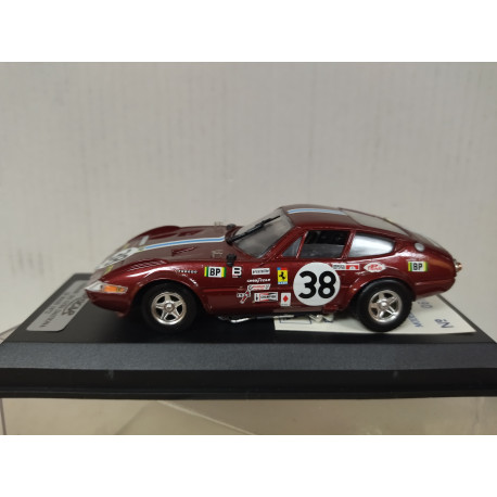 FERRARI 365 GTB4 DAYTONA 1972 24 H LE MANS JARIER-BOUCHET 1:43 BOX MODEL