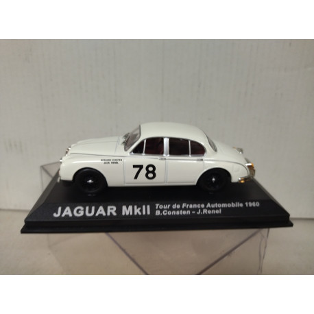 JAGUAR MK.II 1960 RALLY TOUR FRANCE AUTOMOBILE CONSTEN 1:43 ALTAYA IXO