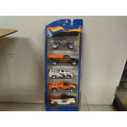 PACK 5-CARS HARLEY-DAVIDSON 1:64 HOT WHEELS