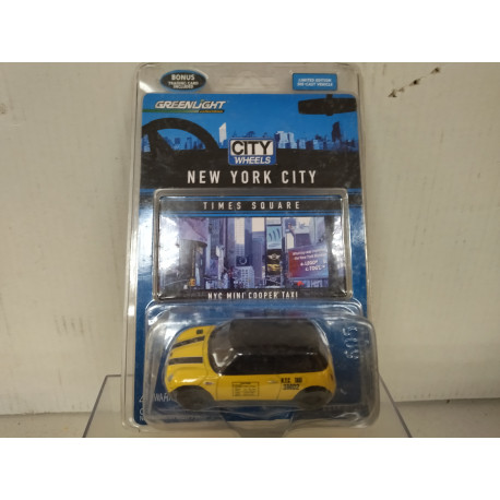 MINI COOPER TAXI NEW YORK CITY 1:64 GREENLIGHT