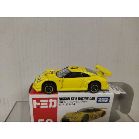 NISSAN GT-R RACING CAR YELLOW 1:64 TOMICA 50