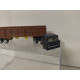 FORD CABOVER SEMI TRUCK & TRAILER BLACK 1:100/1:87/apx 1:64 YATMING NO BOX