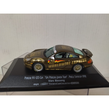 PORSCHE 911 GT3 1998 SUPERCUP PIRELLI MARC BASSENG UPS 1:43 ONYX XCL013