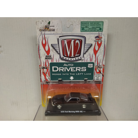 FORD MUSTANG 1970 BOSS 302 BLACK AUTO-DRIVERS 1:64 M2 MACHINES