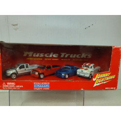 4-CAR BOX SET PICKUP MUSCLE CARS 1:64 JOHNNY LIGHTNING