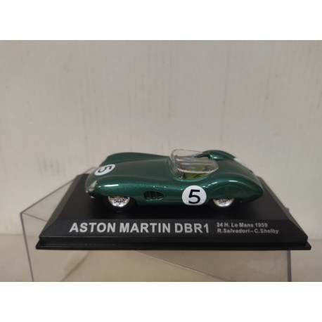 ASTON MARTIN DBR1 1959 24 H LE MANS SHELBY-SALVADORI 1:43 ALTAYA IXO TRANSPARENTE