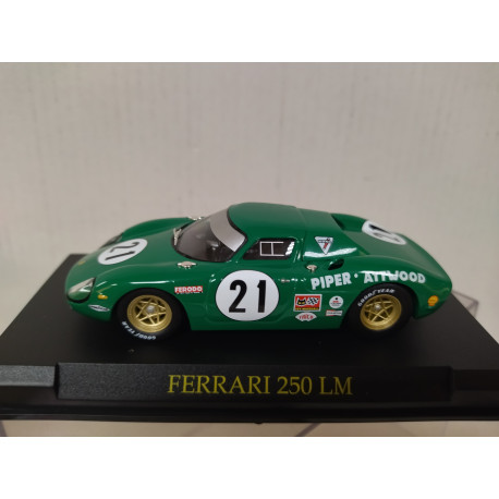 FERRARI 250 LM 1968 24 H LE MANS PIPER-ATTWOOD n21 1:43 SALVAT IXO HARD BOX