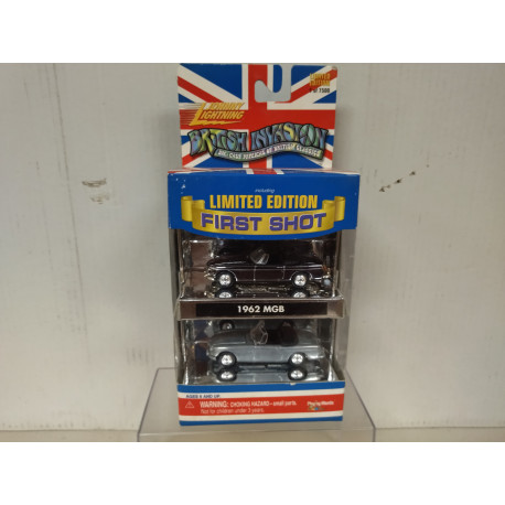 MG MGB 1962 X2 UNITS BRITISH INVASION 19621:64 JOHNNY LIGHTNING