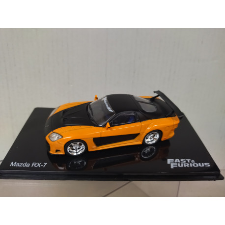 MAZDA RX-7 ORANGE/BLACK FAST & FURIOUS 1:43 ALTAYA IXO