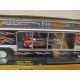 FORD C-500 COE 1956 + MERCURY 1949 CUSTOM BLACK/RED FLAMES 1:64 M2 MACHINES