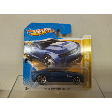 CHEVROLET CAMARO 2012 ZL1 BLUE 9/50 HW PREMIERE 1:64 HOT WHEELS VINTAGE