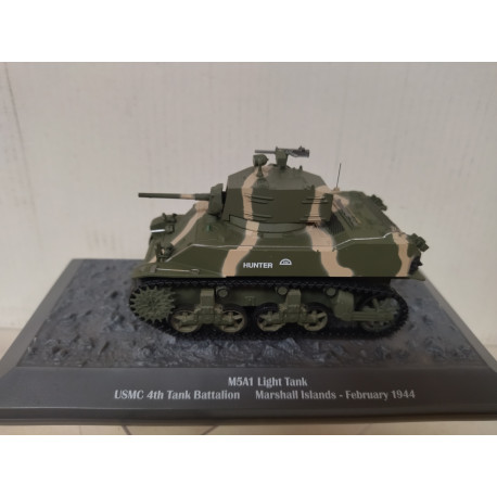 M5 A1 LIGHT TANK US ARMY 1944 TANKS WW 2 1:43 ALTAYA IXO