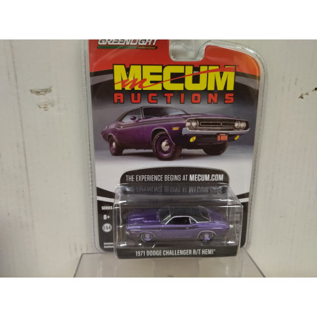 DODGE CHALLENGER 1971 R/T HEMI MECUM ACTIONS 1:64 GREENLIGHT