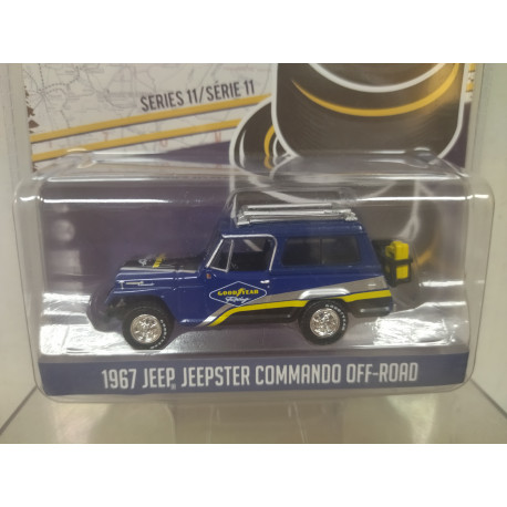 JEEP JEEPSTER COMMANDO 1967 RUNNING GOODYEAR 1:64 GREENLIGHT