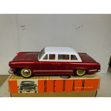 SEDAN DONGFENG HONGQI RED CAR FLAG FRICTION MF996 BOX VINTAGE TIN TOY