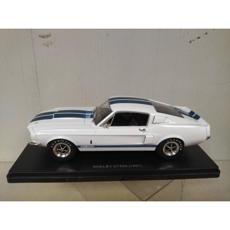 SHELBY GT-500 1967 WHITE/BLUE 1:24 SALVAT IXO HARD BOX