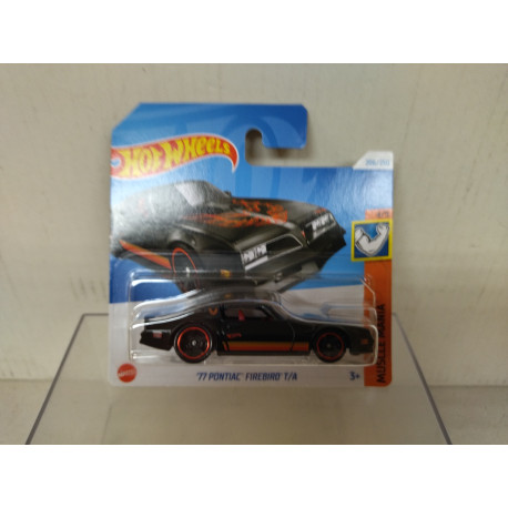 PONTIAC FIREBIRD 1977 T/A BLACK MUSCLE MANIA 4/5 1:64 HOT WHEELS