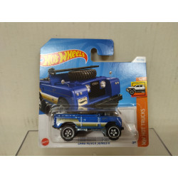 LAND ROVER SERIES II OPEN BLUE 5/10 HOT TRUCKS 1:64 HOT WHEELS