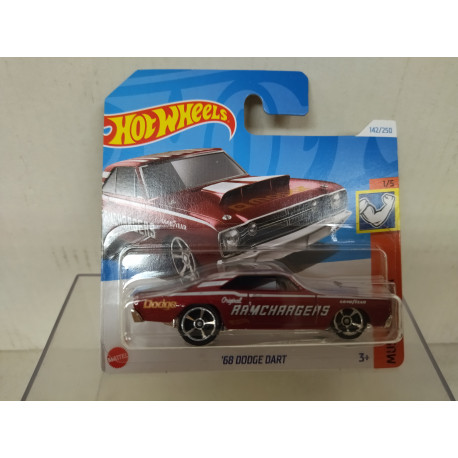 DODGE DART 1968 RED RAMCHARGERS 1/5 MUSCLE MANIA 1:64 HOT WHEELS