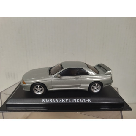 NISSAN SKYLINE 1989 GT-R R32 SILVER 1:43 DelPRADO URNA NO ORIGINAL