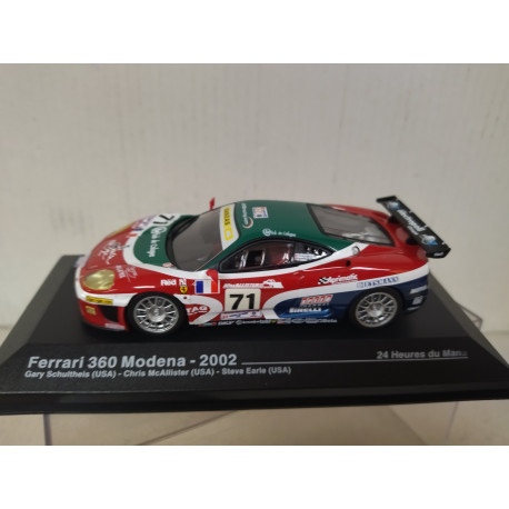 FERRARI 360 MODENA 2002 24 H LE MANS EARLE-MCALLISTER-SCHULTHEIS 1:43 ALTAYA IXO