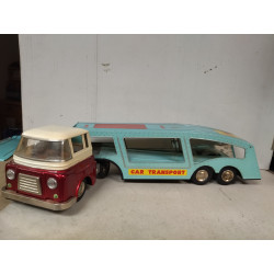 CAR TRANSPORT TIN TOY MF986 VINTAGE MADE IN CHINA