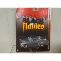 OLDSMOBILE 1950 BLACK WITH FLAMES 1:64 JOHNNY LIGHTNING