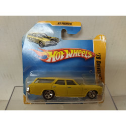 CHEVROLET CHEVELLE 1970 SS WAGON YELLOW 1:64 HOT WHEELS VINTAGE