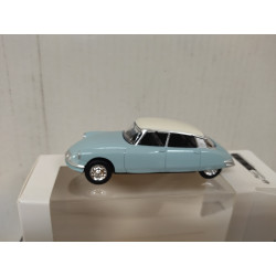 CITROEN DS 19 1959 BLUE LIGHT/WHITE WHITE BOX apx 1:64 NOREV 3 INCHES (7,5cm)