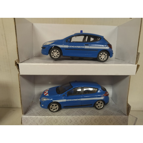 PEUGEOT 207 + RENAULT MEGANE GENDARMERIE SECURITE 1:43 MONDO MOTORS