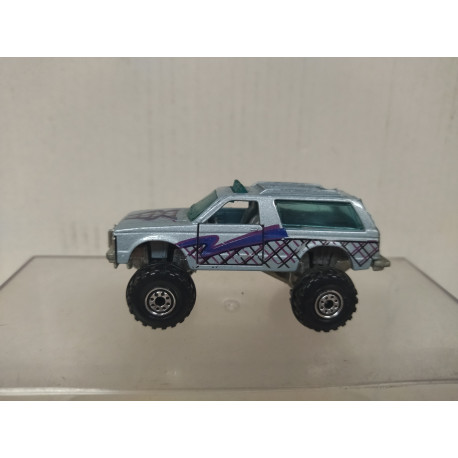 CHEVROLET BLAZER 4X4 BLUE 1:64 HOT WHEELS MALAYSIA VINTAGE NO BOX