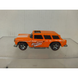 CHEVROLET NOMAD ORANGE REDLINES apx 1:64 HOT WHEELS MALAYSIA NO BOX