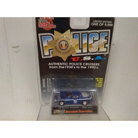 CHEVROLET CAMARO 1996 USA POLICE WISCONSIN STATE PATROL 1:64 RACING CHAMPIONS