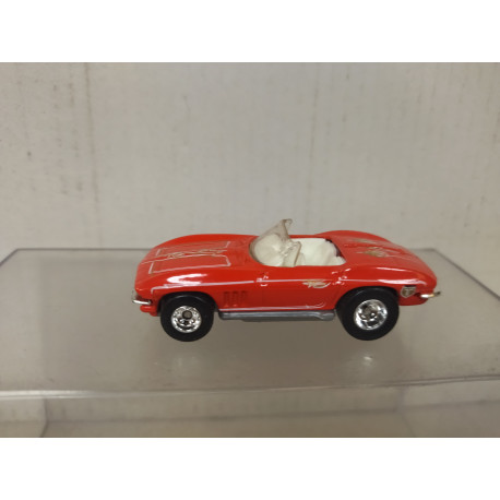 CHEVROLET CORVETTE C2 1965 CONVERTIBLE RED 1:64 HOT WHEELS MALAYSIA NO BOX