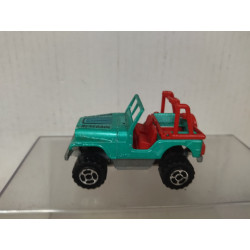 JEEP CJ-7 4X4 RENEGADE OPEN GREEN 1:54/apx 1:64 MAJORETTE 244 NO BOX