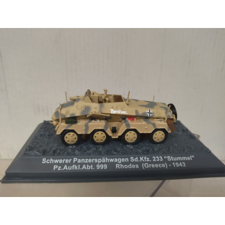 Sd.Kfz.233 STUMMEL 1943 Abt 999 RHODES GERMANY WW 2 1:72 ALTAYA IXO