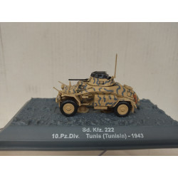 Sd.Kfz.222 1943 10 Pz.Div. TUNISIA DAK GERMANY WW 2 1:72 ALTAYA IXO