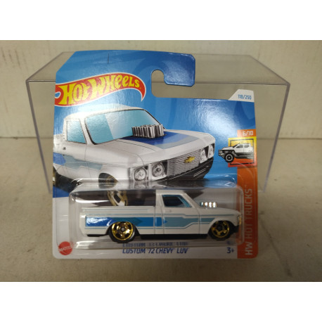 CHEVROLET LUV 1972 CUSTOM WHITE 6/10 HOT TRUCKS 1:64 HOT WHEELS