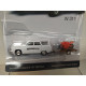 WARTBURG 311 KOMBI MOTORSPORT + TRAILER BIKE DDR-PKW-MODELLE 1:64 GRELL