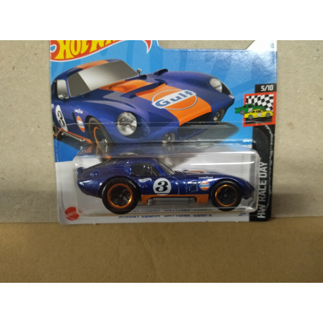 SHELBY COBRA DAYTONA COUPE GULF DARK BLUE 5/10 RACE DAY 1:64 HOT WHEELS