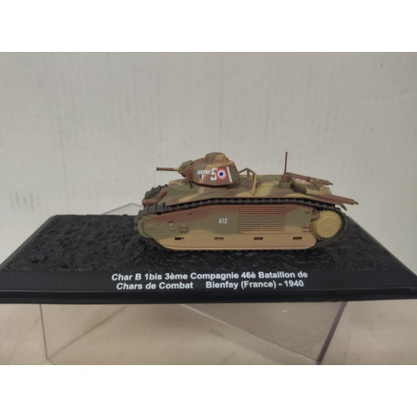 CHAR B1 BIS 1940 46e BAT CHARS COMBAT FRANCE WW 2 1:72 ALTAYA IXO