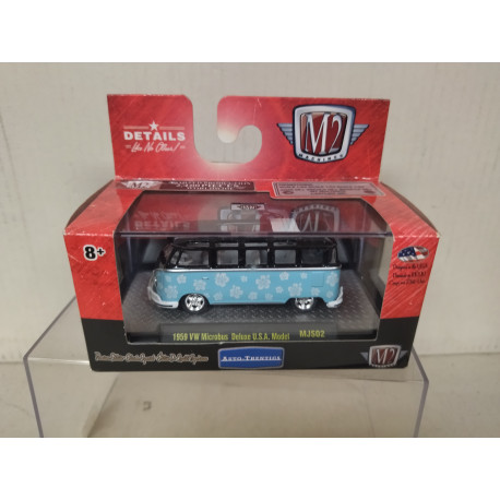 VOLKSWAGEN T1 1959 MICROBUS DELUXE USA MODEL 1:64 M2 MACHINES