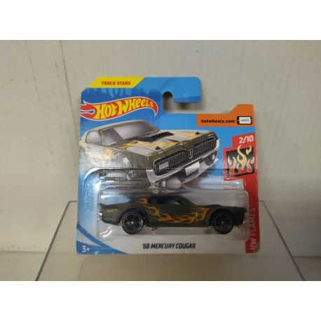 MERCURY COUGAR 1968 2/10 FLAMES 1:64 HOT WHEELS