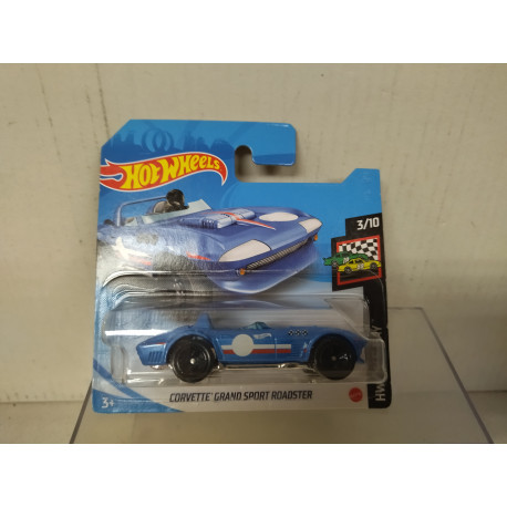 CHEVROLET CORVETTE C2 GRAND SPORT ROADSTER BLUE 3/10 RACE DAY 1:64 HOT WHEELS